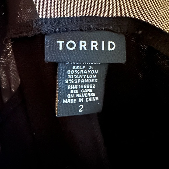 Torrid! Sheer top peplum bottom! - Picture 4 of 5